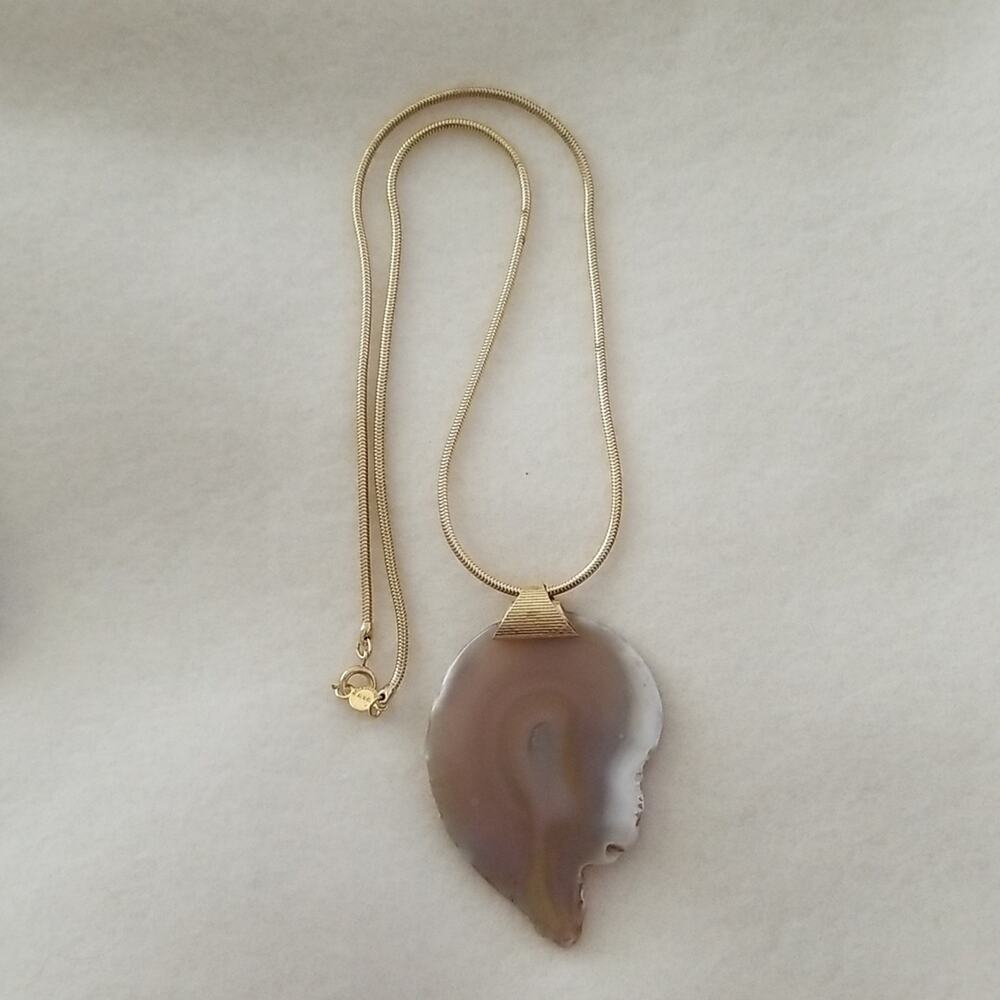 Accessocraft NYC Agate Necklace/Pendant